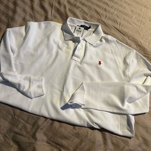 White polo shirt, brand new, still with tags.
